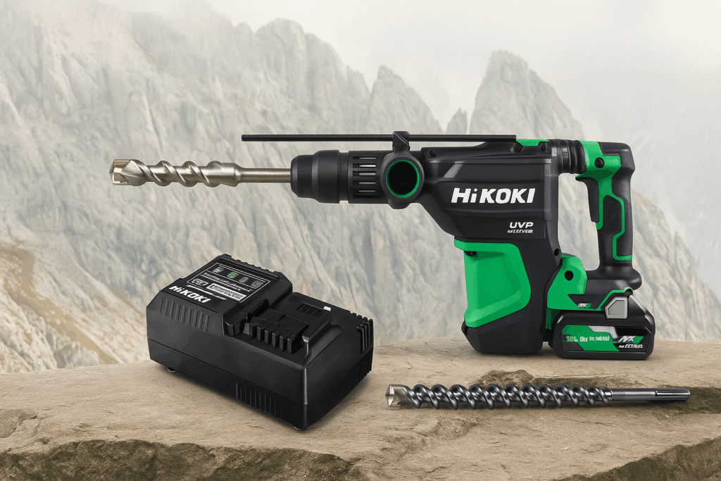HIKOKI aku kombinované kladivo vytesá i skály a šachty